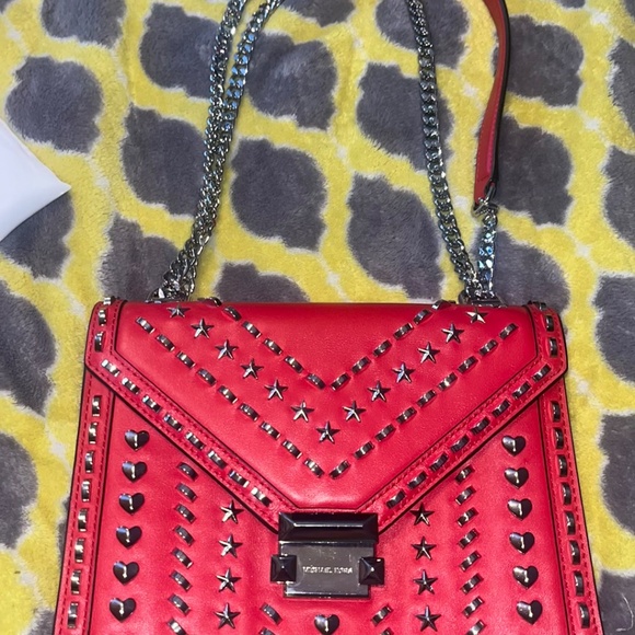 Michael Kors Whitney Red Shoulder Bag - Picture 4 of 7